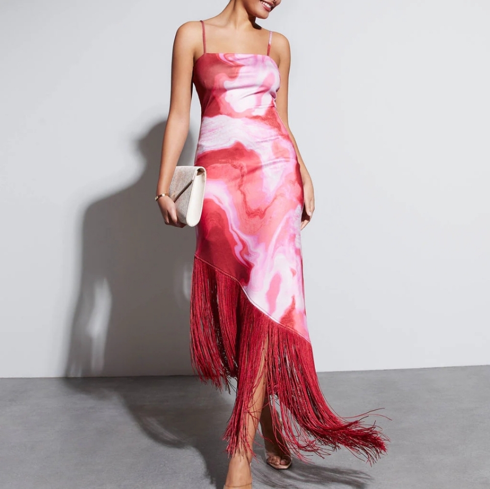 Vici Vibrant Red and Pink Wedding Dress